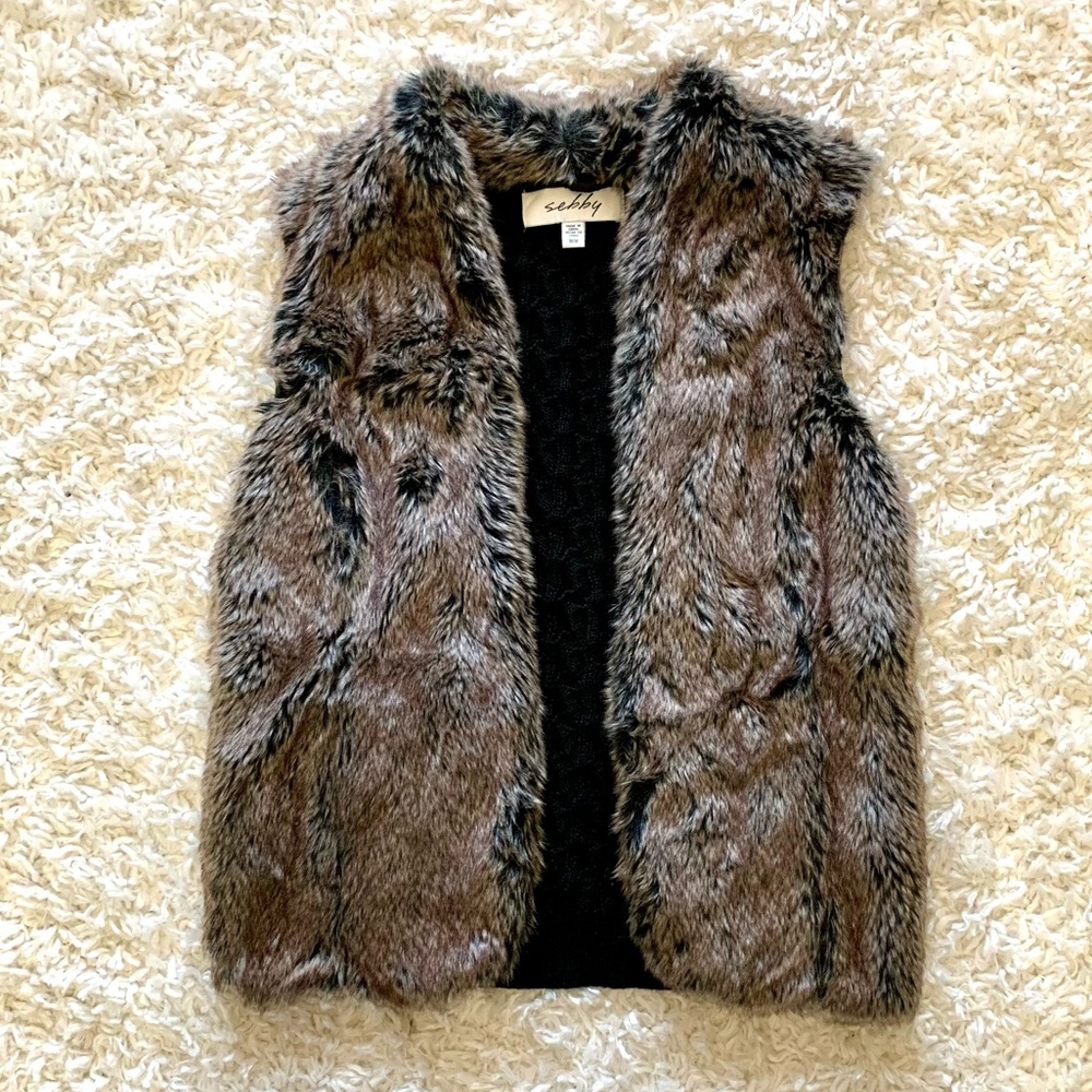 Faux fur vest